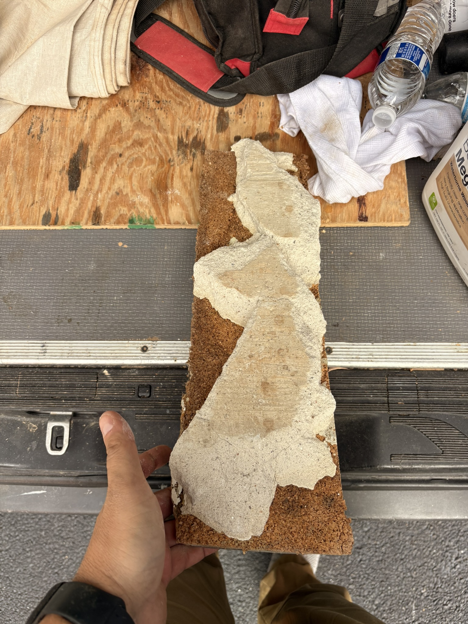 Damaged floor board