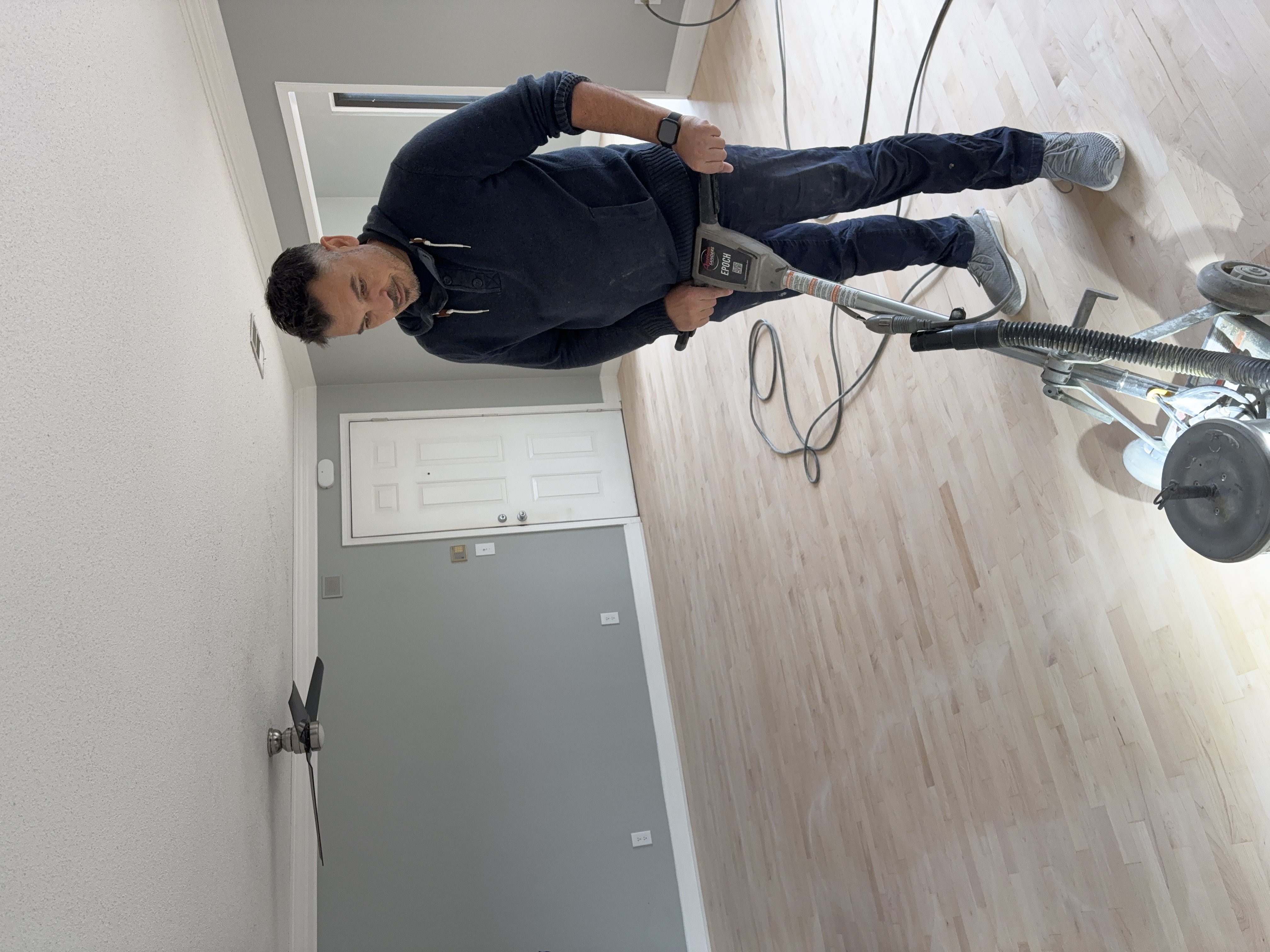 buffing a maple floor