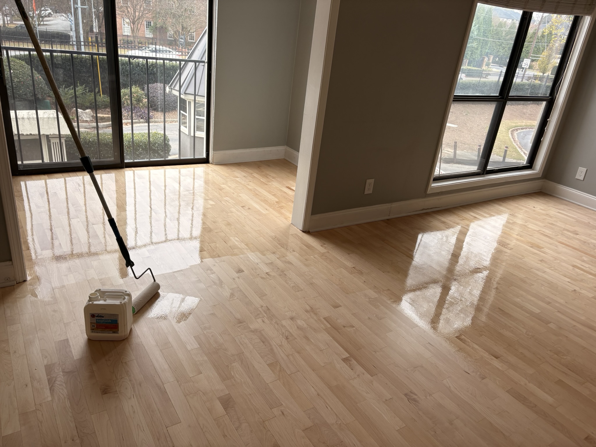 applying waterborne finish on maple