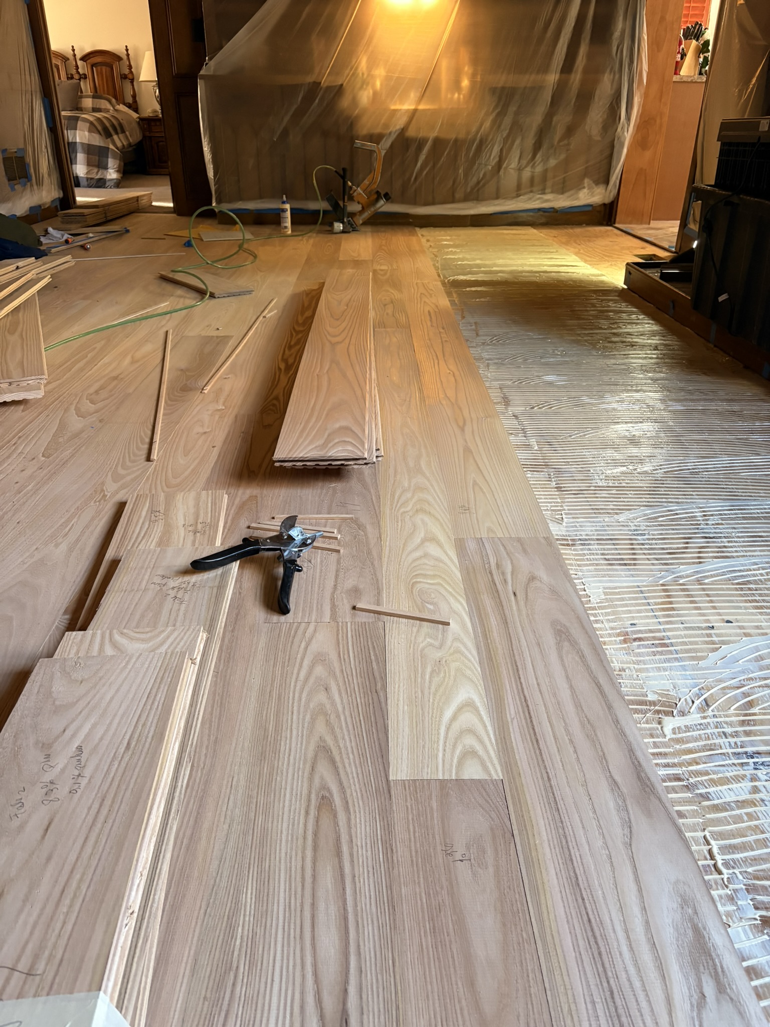 Installing Elm hardwood floors
