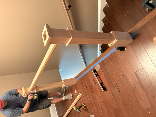 installing T-rail handrail