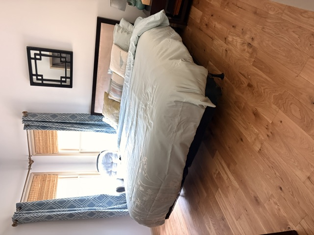 white oak floors in bedroom